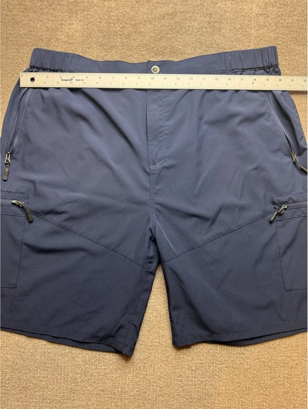 Pudolla Men's 3X Outdoor Navy Blue Hybrid Shorts XXXL (976)